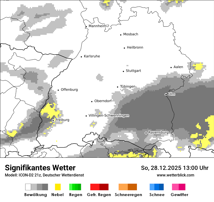 Modellkarten Signifikantes Wetter