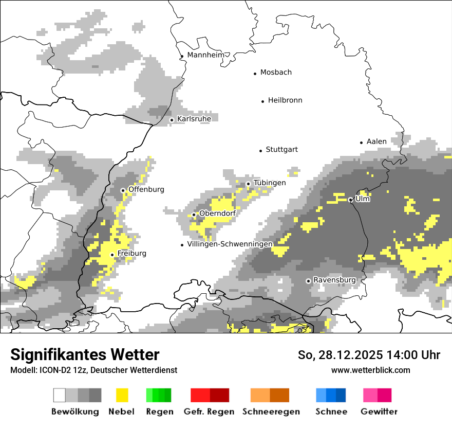 Modellkarten Signifikantes Wetter