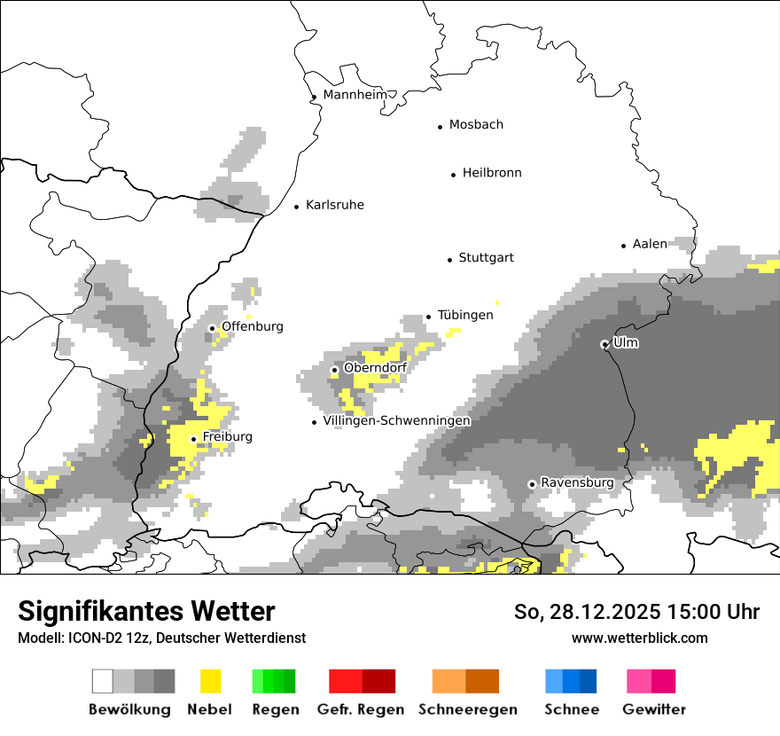 Modellkarten Signifikantes Wetter