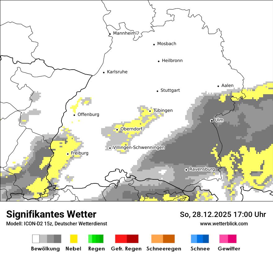 Modellkarten Signifikantes Wetter