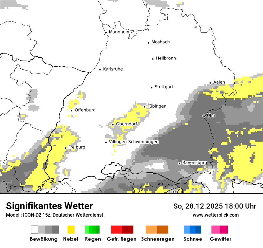 Modellkarten Signifikantes Wetter