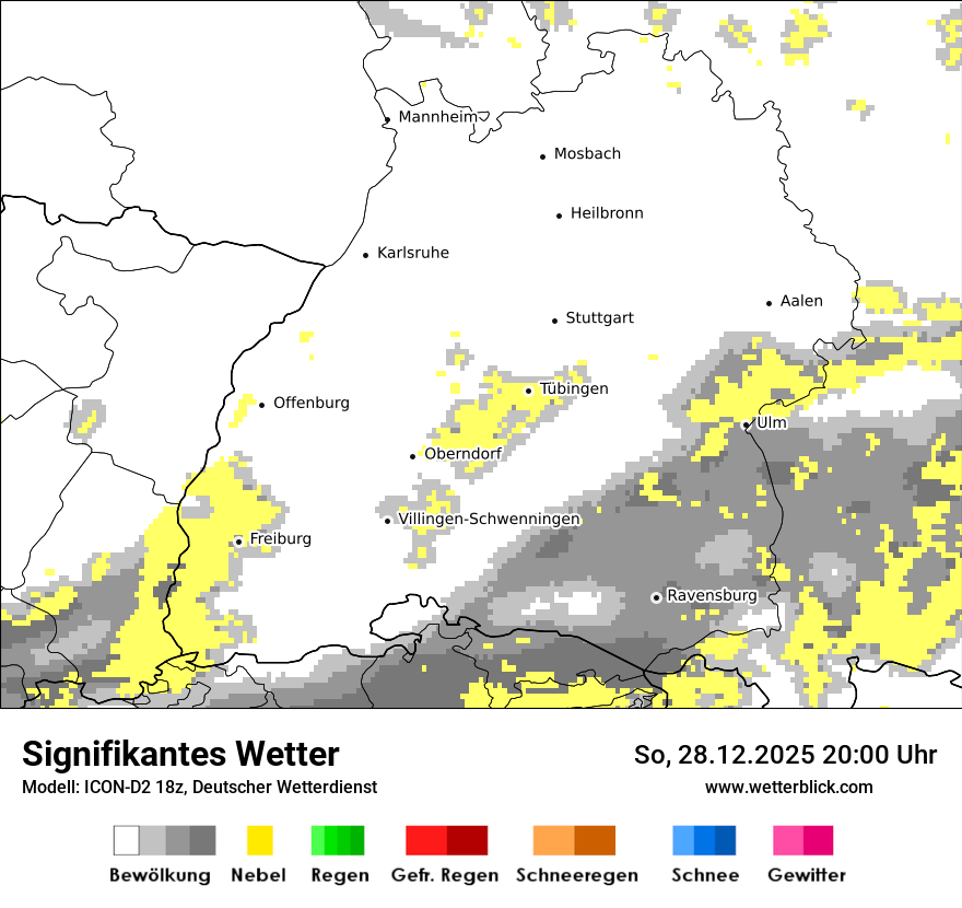 Modellkarten Signifikantes Wetter