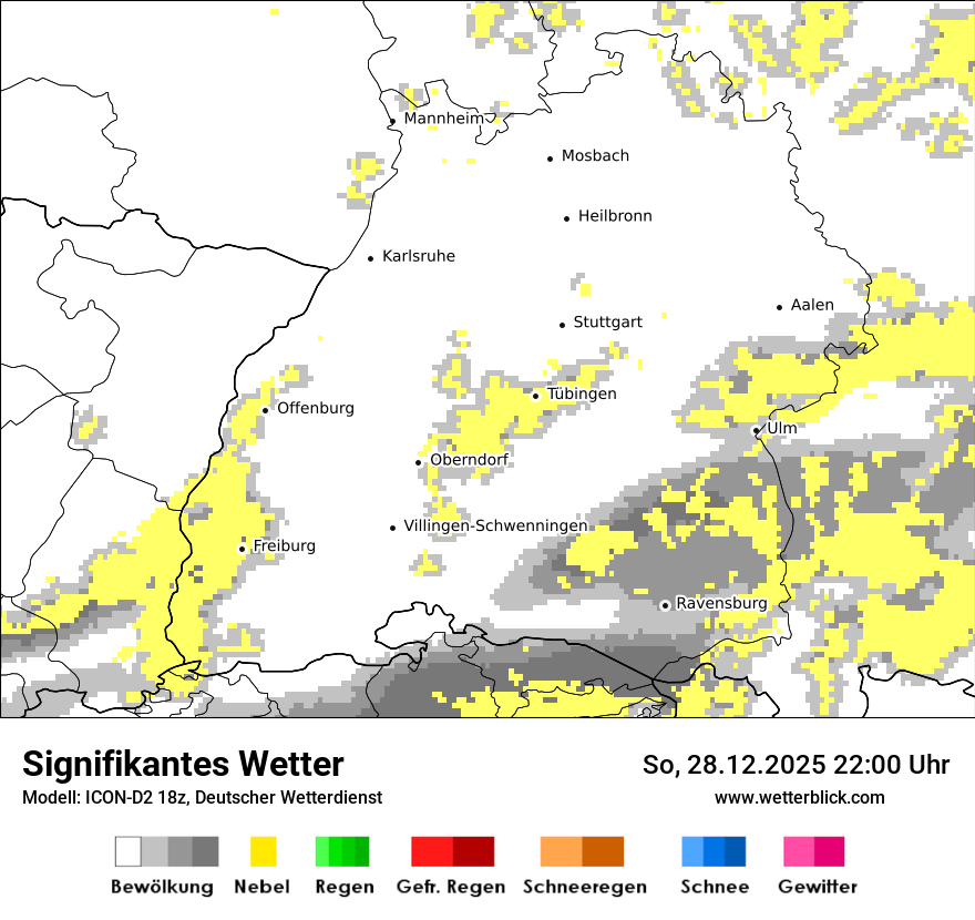 Modellkarten Signifikantes Wetter