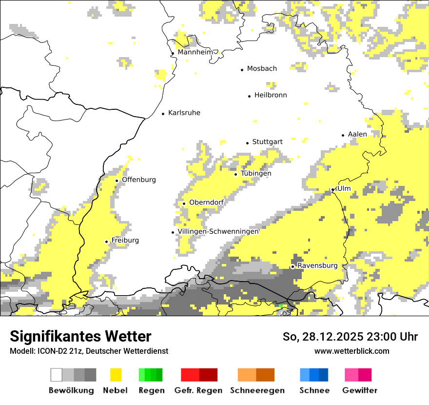 Modellkarten Signifikantes Wetter
