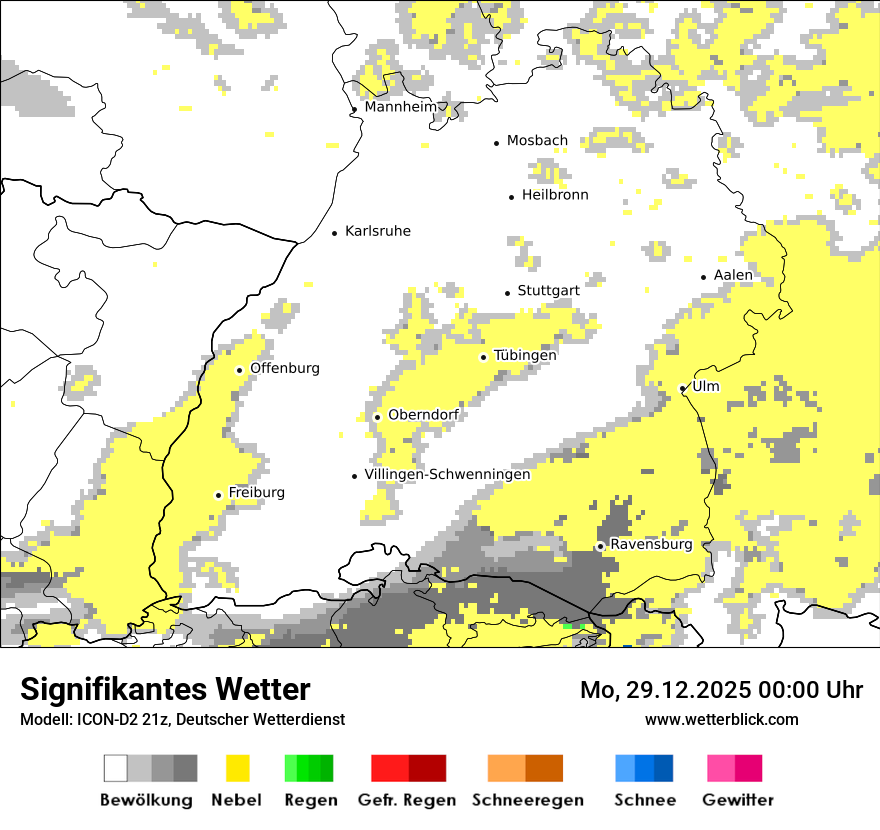 Modellkarten Signifikantes Wetter