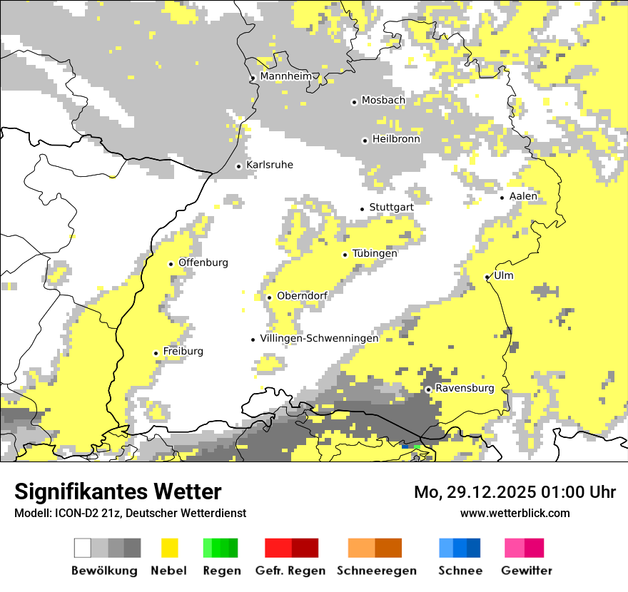 Modellkarten Signifikantes Wetter