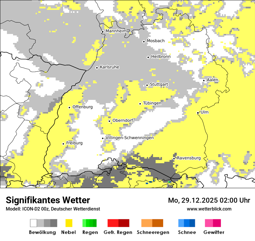 Modellkarten Signifikantes Wetter