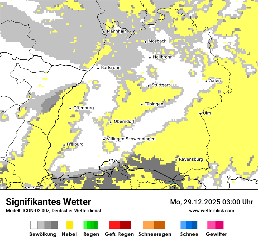 Modellkarten Signifikantes Wetter