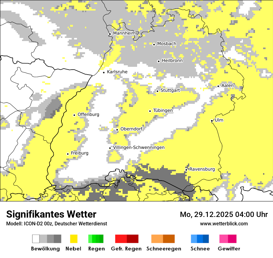 Modellkarten Signifikantes Wetter