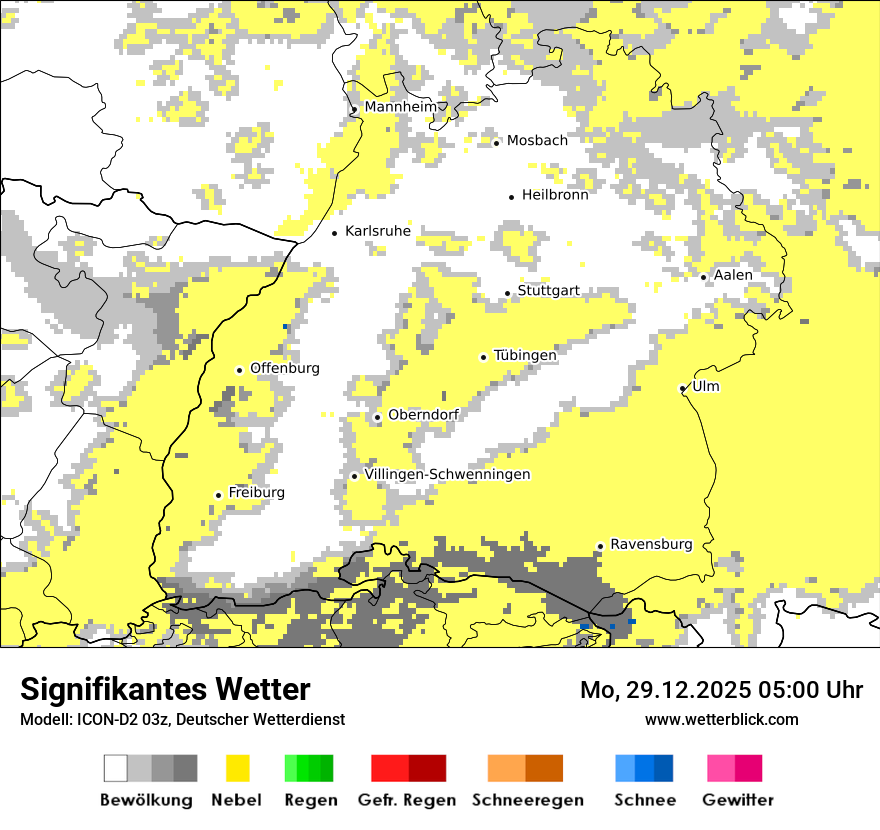 Modellkarten Signifikantes Wetter