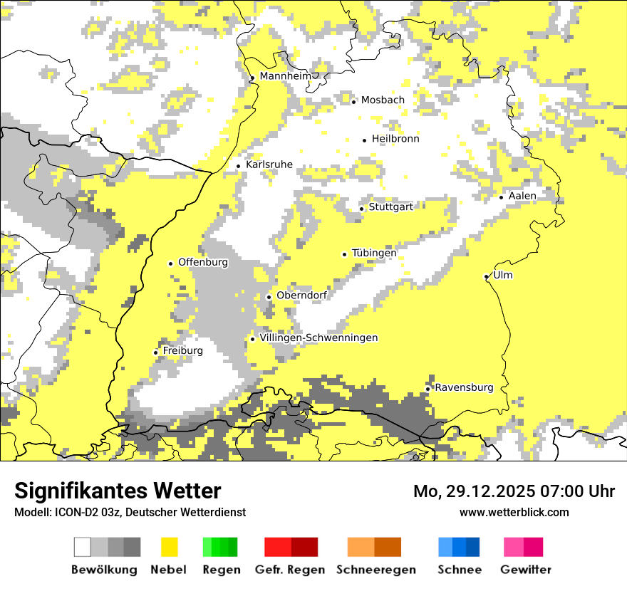 Modellkarten Signifikantes Wetter