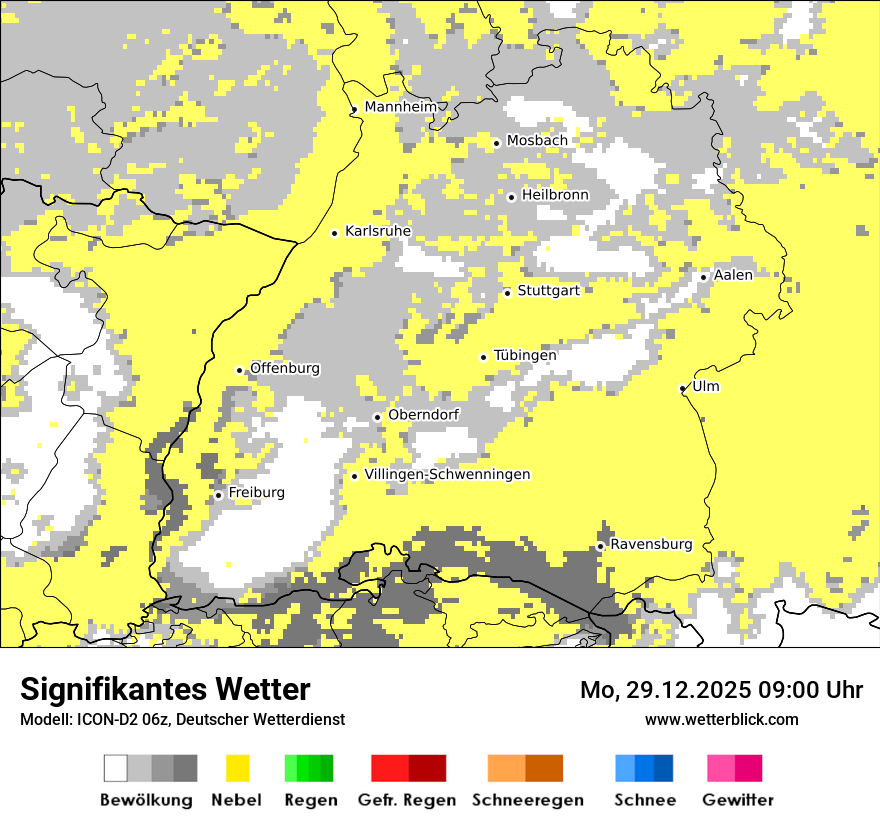 Modellkarten Signifikantes Wetter