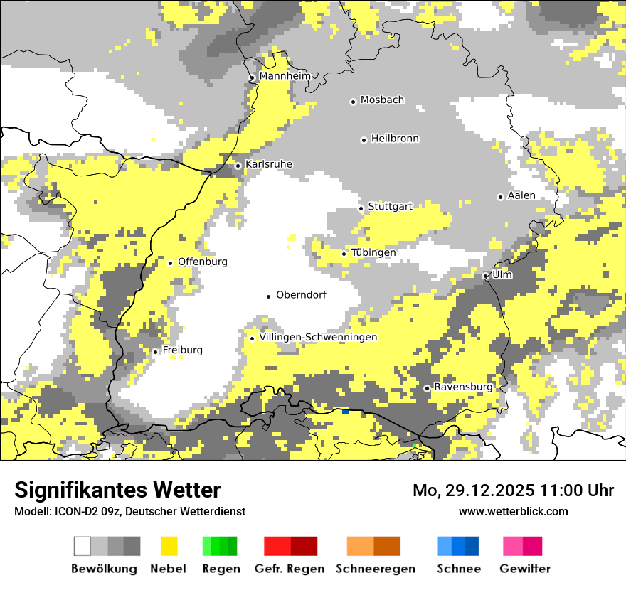 Modellkarten Signifikantes Wetter