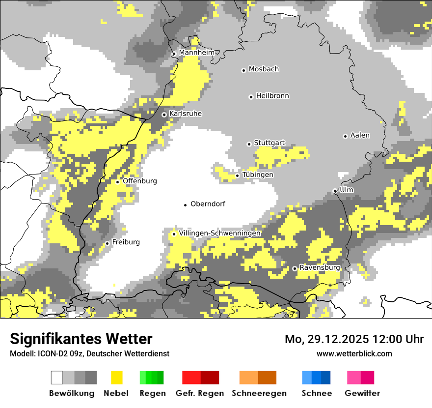 Modellkarten Signifikantes Wetter