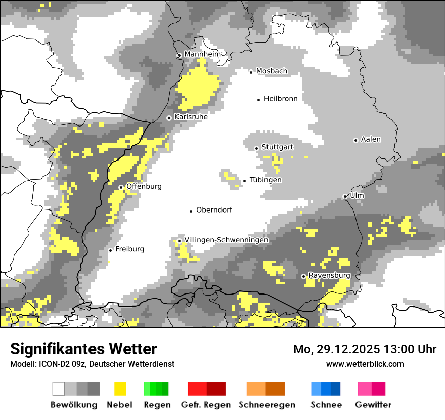 Modellkarten Signifikantes Wetter