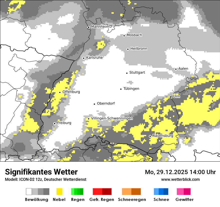Modellkarten Signifikantes Wetter