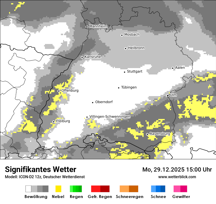 Modellkarten Signifikantes Wetter