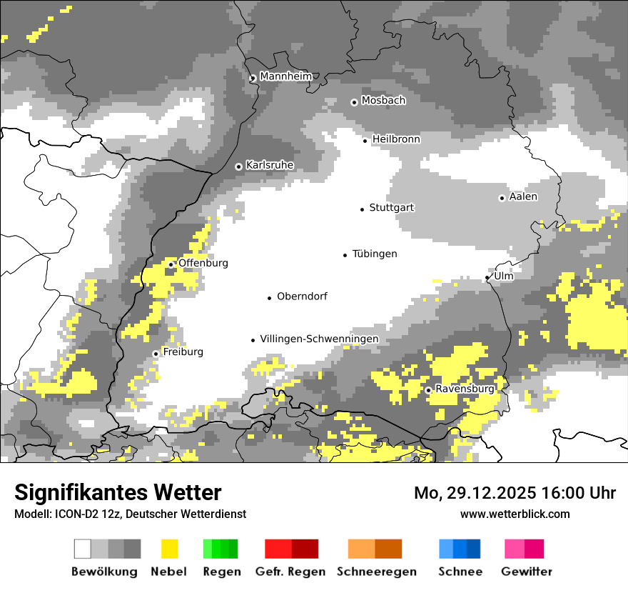 Modellkarten Signifikantes Wetter