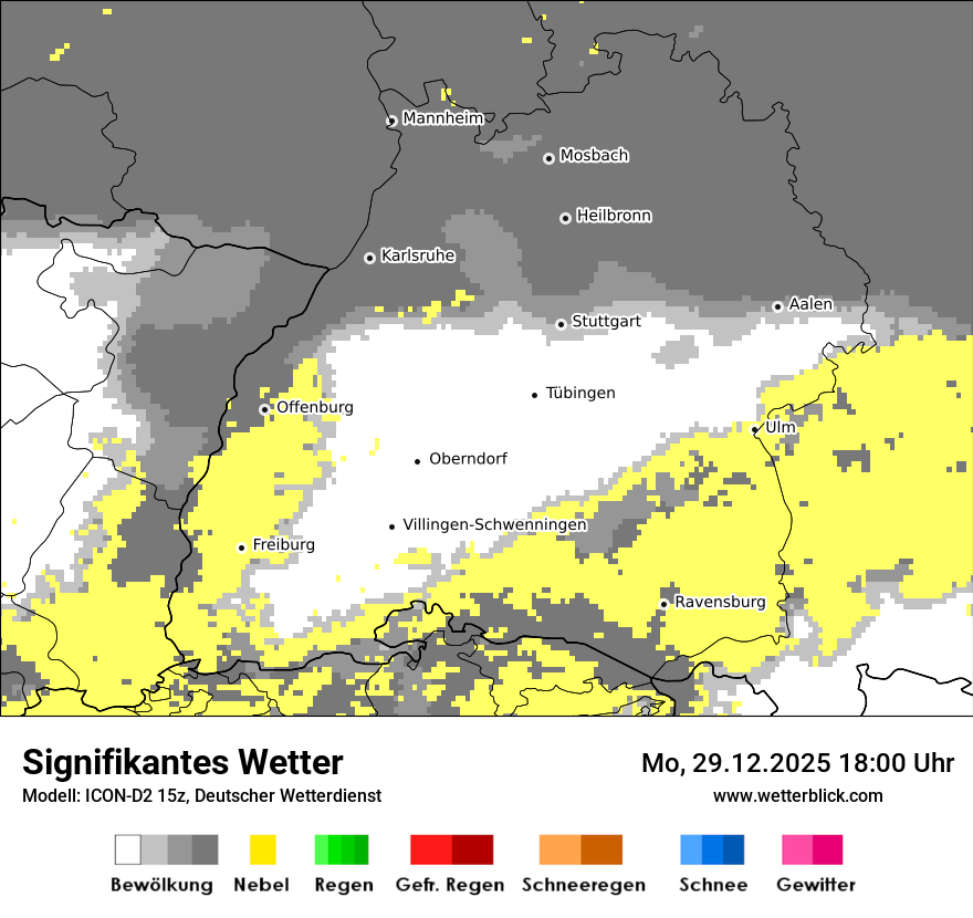 Modellkarten Signifikantes Wetter