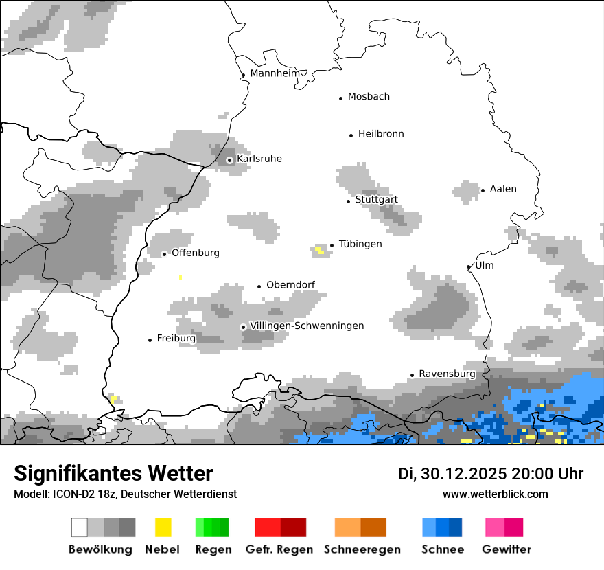 Modellkarten Signifikantes Wetter