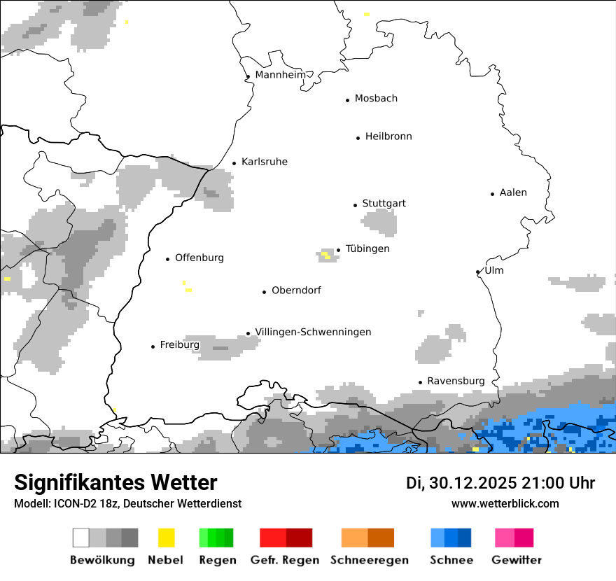 Modellkarten Signifikantes Wetter