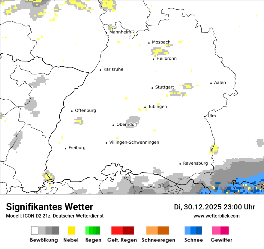 Modellkarten Signifikantes Wetter
