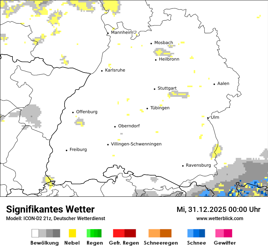 Modellkarten Signifikantes Wetter