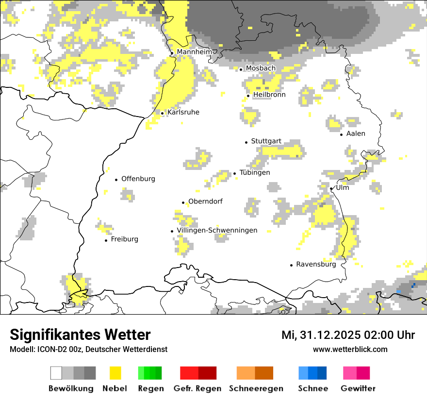 Modellkarten Signifikantes Wetter