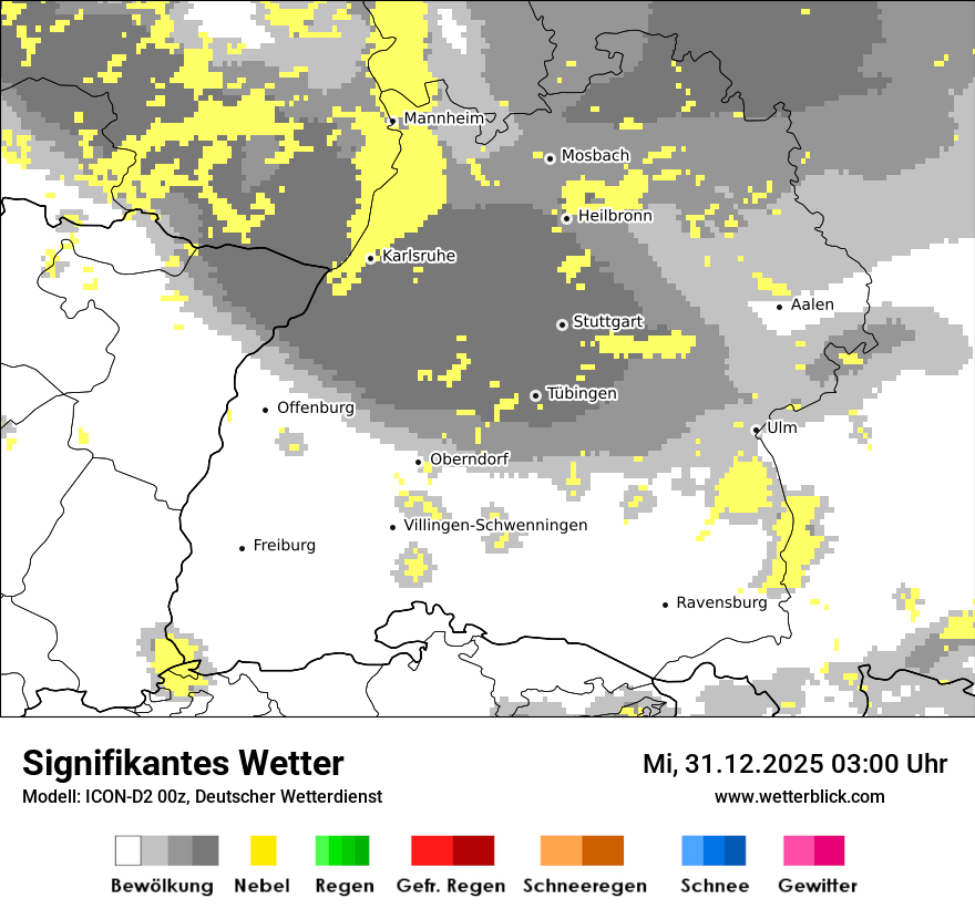 Modellkarten Signifikantes Wetter