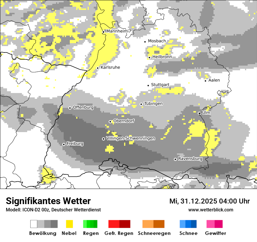 Modellkarten Signifikantes Wetter
