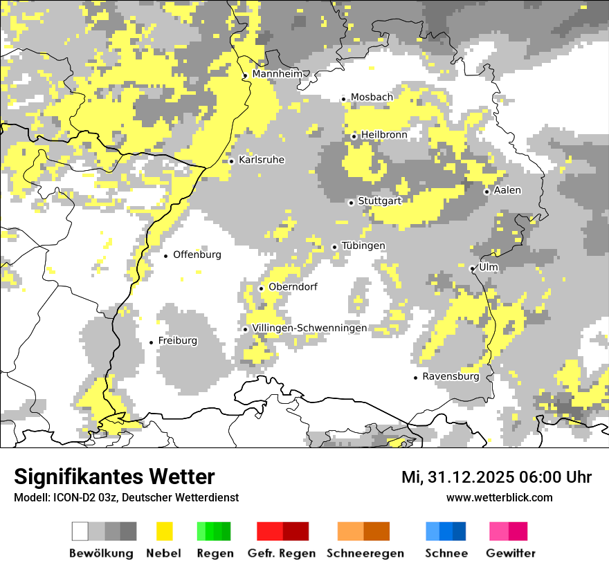 Modellkarten Signifikantes Wetter