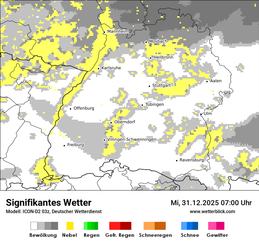Modellkarten Signifikantes Wetter