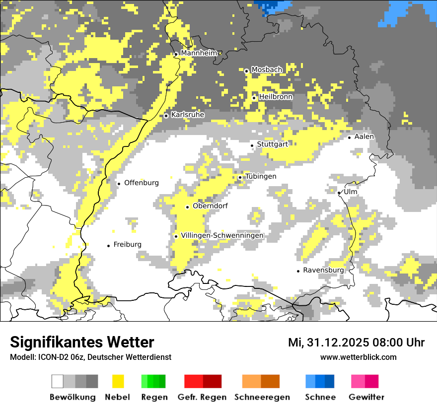 Modellkarten Signifikantes Wetter