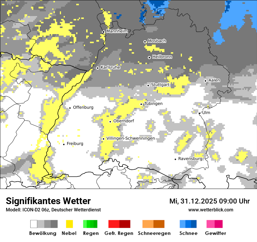 Modellkarten Signifikantes Wetter