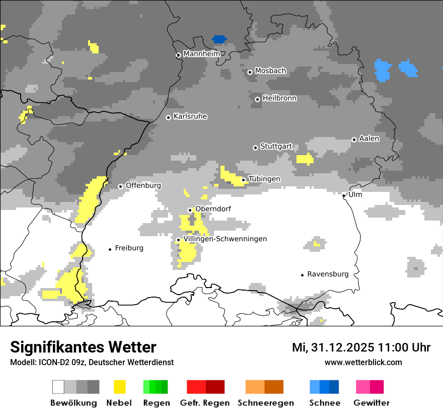 Modellkarten Signifikantes Wetter