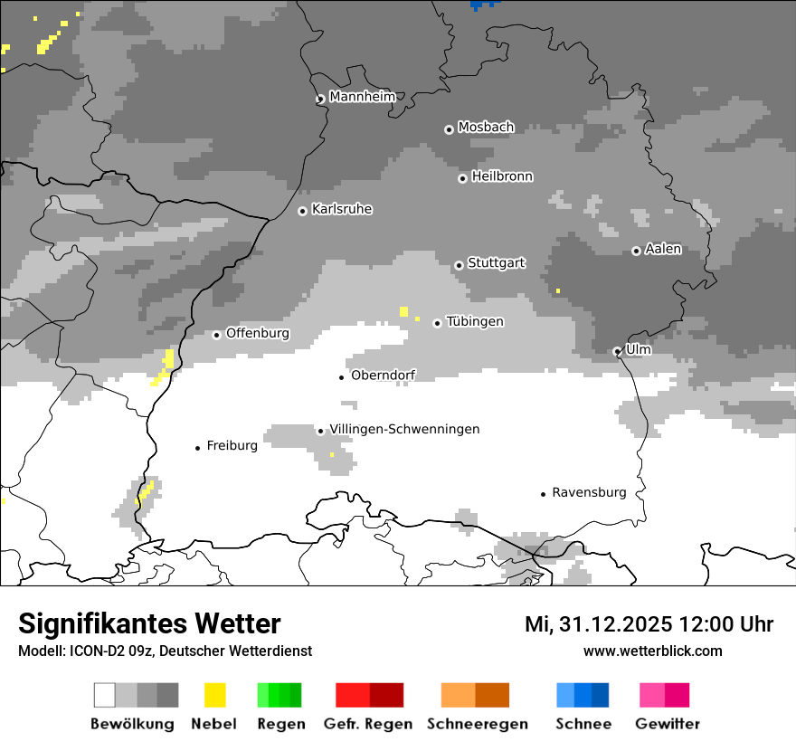 Modellkarten Signifikantes Wetter