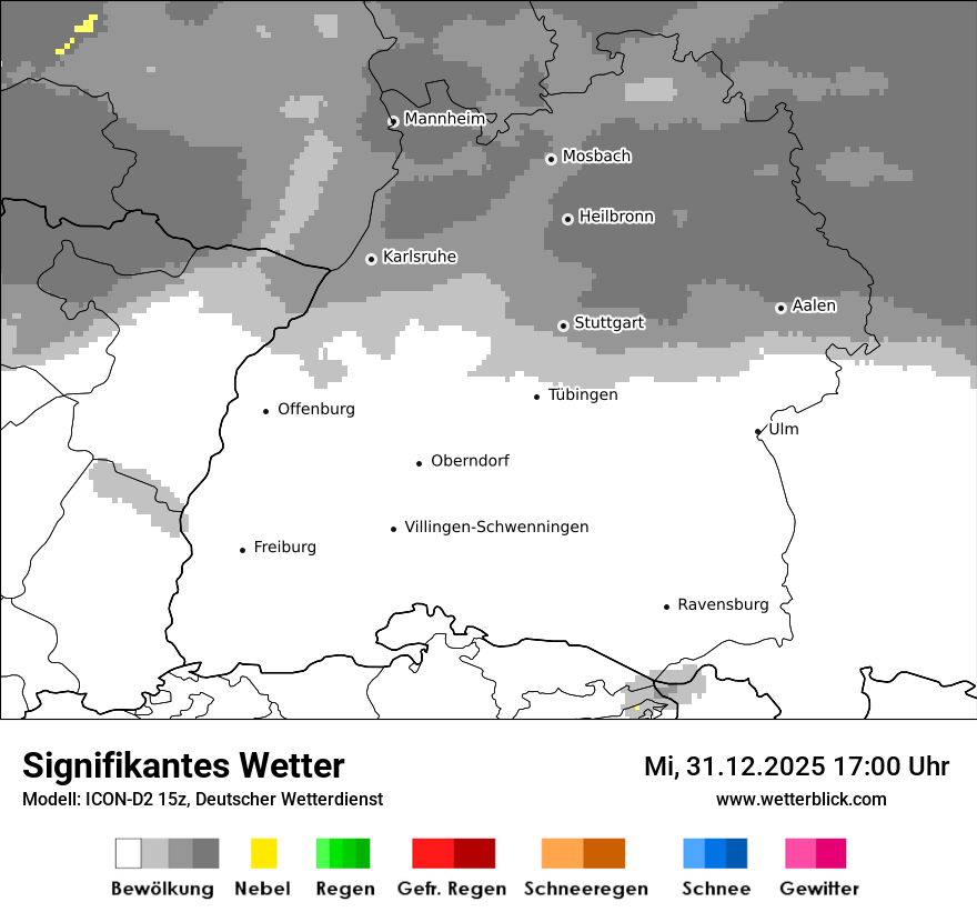 Modellkarten Signifikantes Wetter