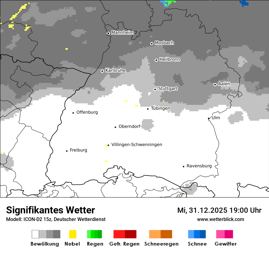 Modellkarten Signifikantes Wetter