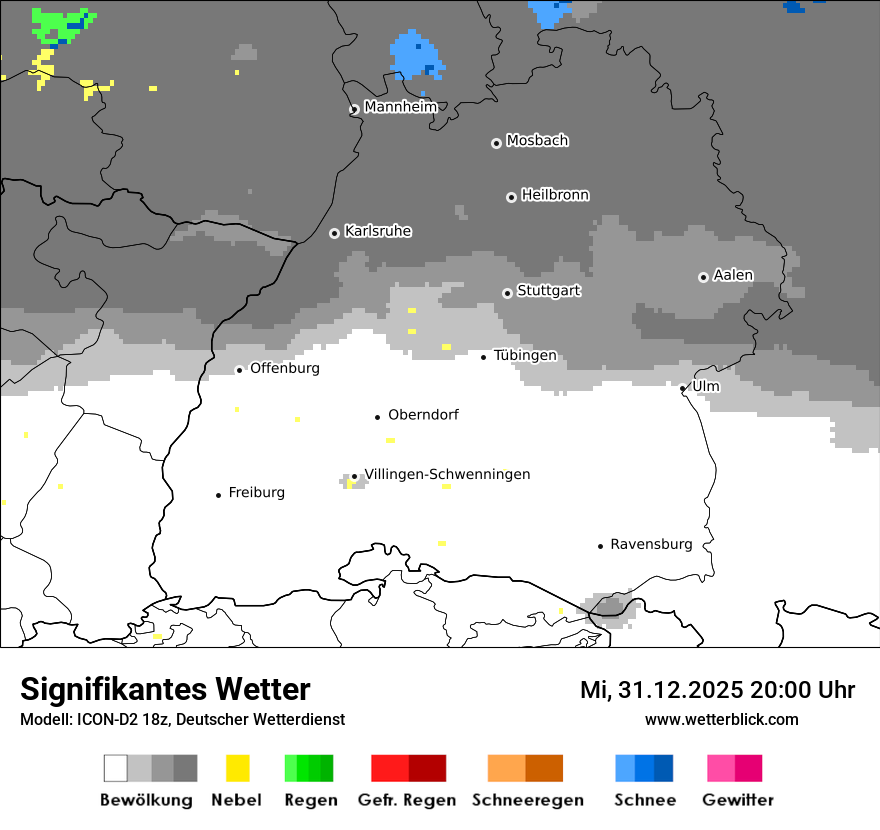 Modellkarten Signifikantes Wetter