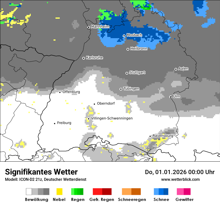Modellkarten Signifikantes Wetter