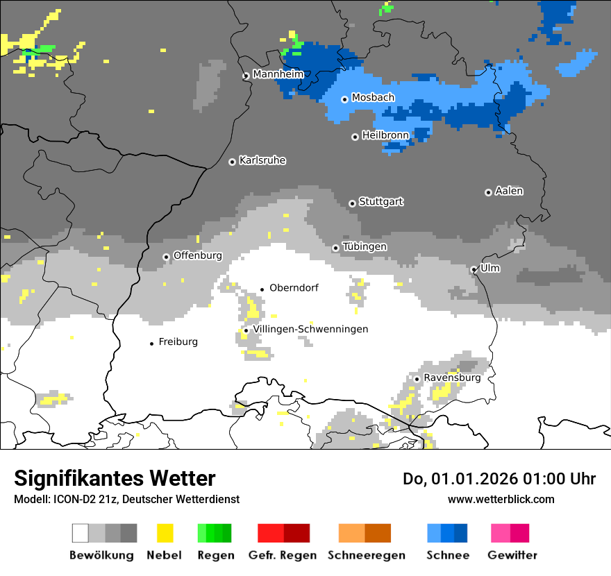 Modellkarten Signifikantes Wetter