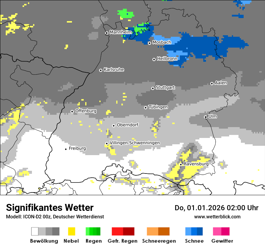 Modellkarten Signifikantes Wetter