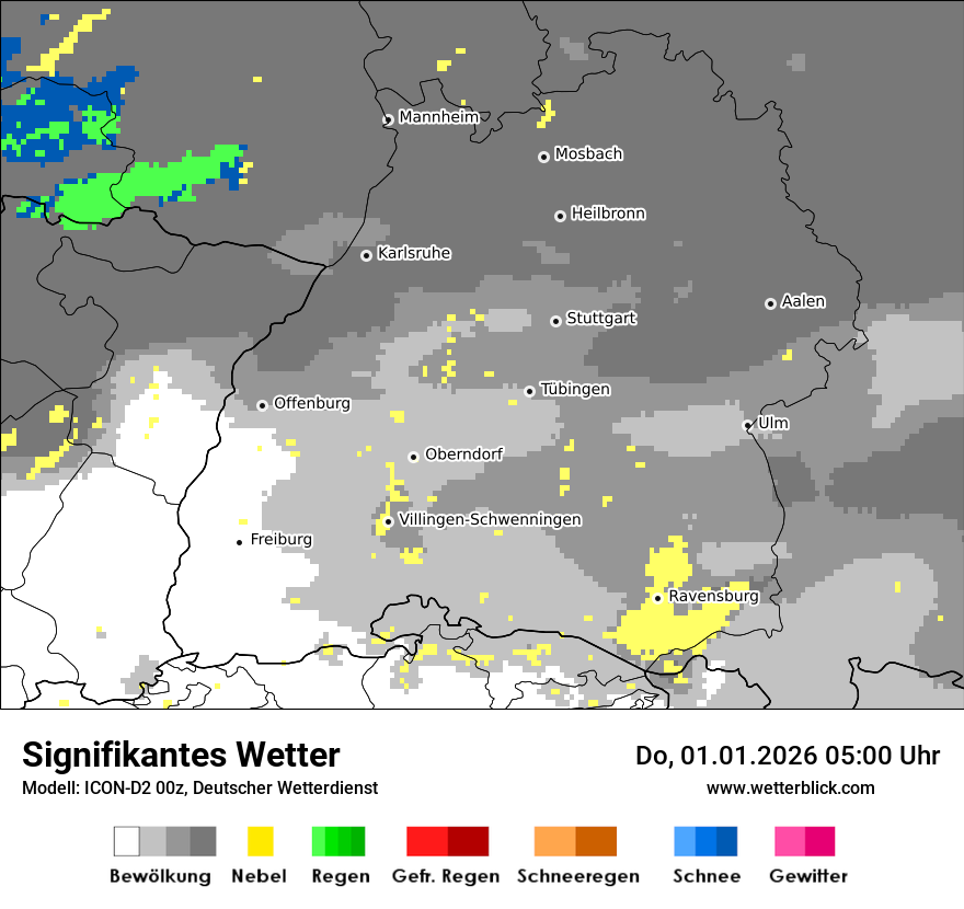Modellkarten Signifikantes Wetter