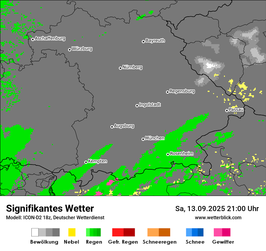 Modellkarten Signifikantes Wetter
