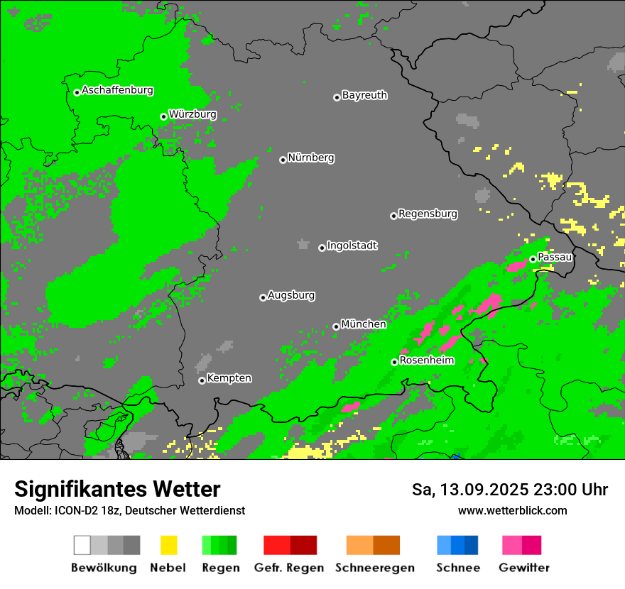 Modellkarten Signifikantes Wetter