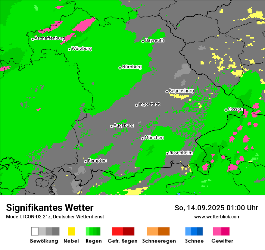 Modellkarten Signifikantes Wetter