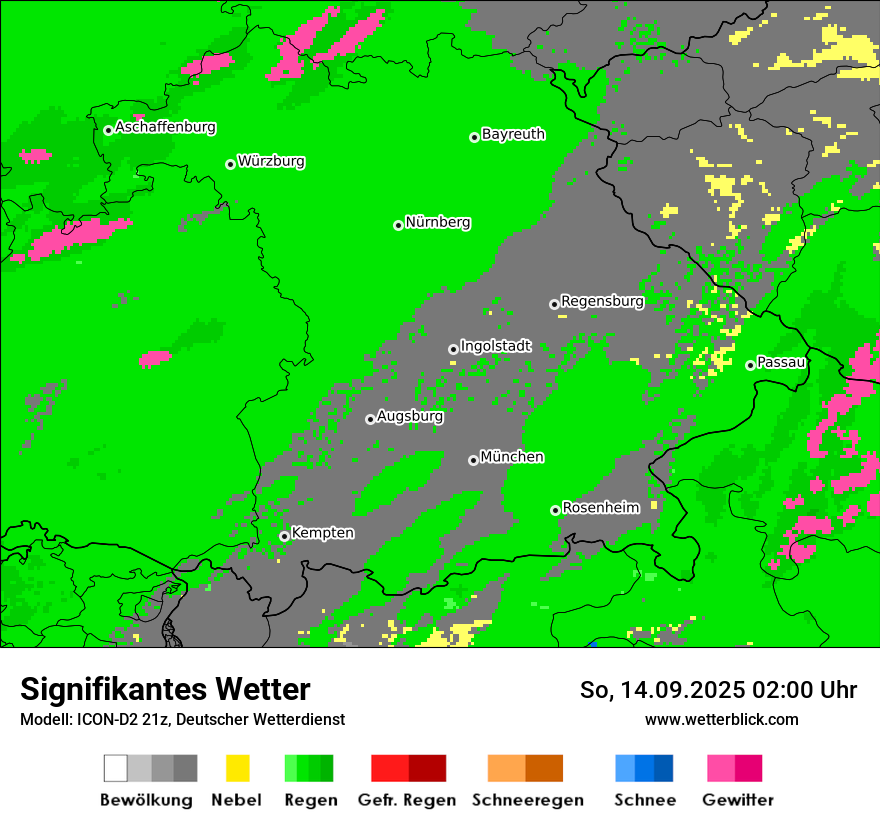 Modellkarten Signifikantes Wetter