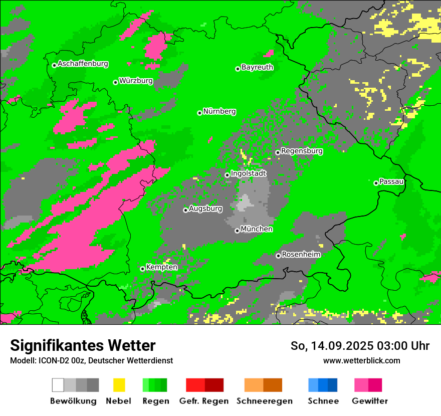 Modellkarten Signifikantes Wetter