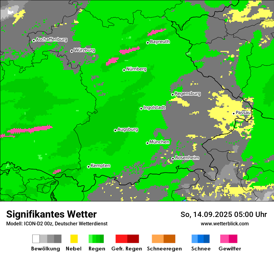 Modellkarten Signifikantes Wetter