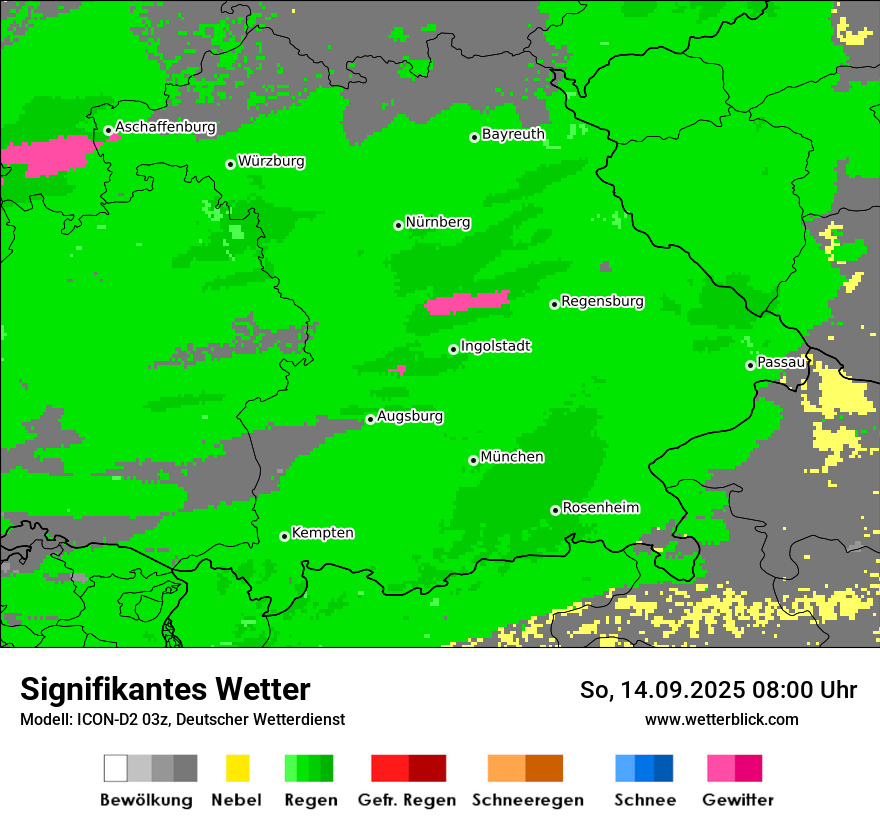 Modellkarten Signifikantes Wetter